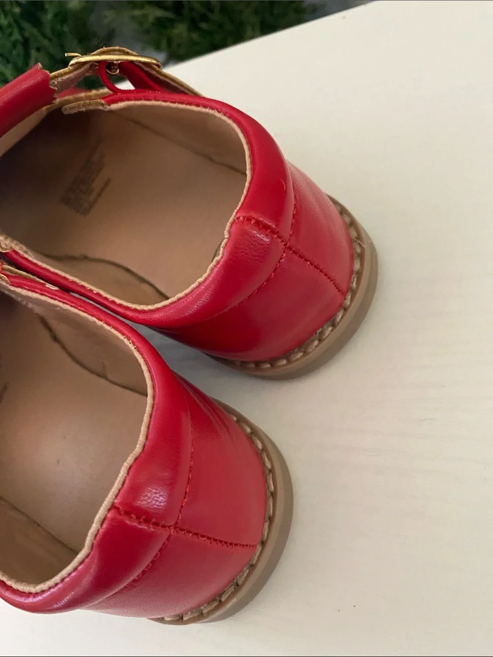 Sweethoneu Red Girls' Mary Jane Shoes with Buckle -